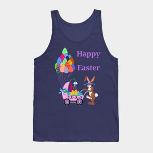 Happy Easter Bunny Mommy with Baby Chicks Tank Top